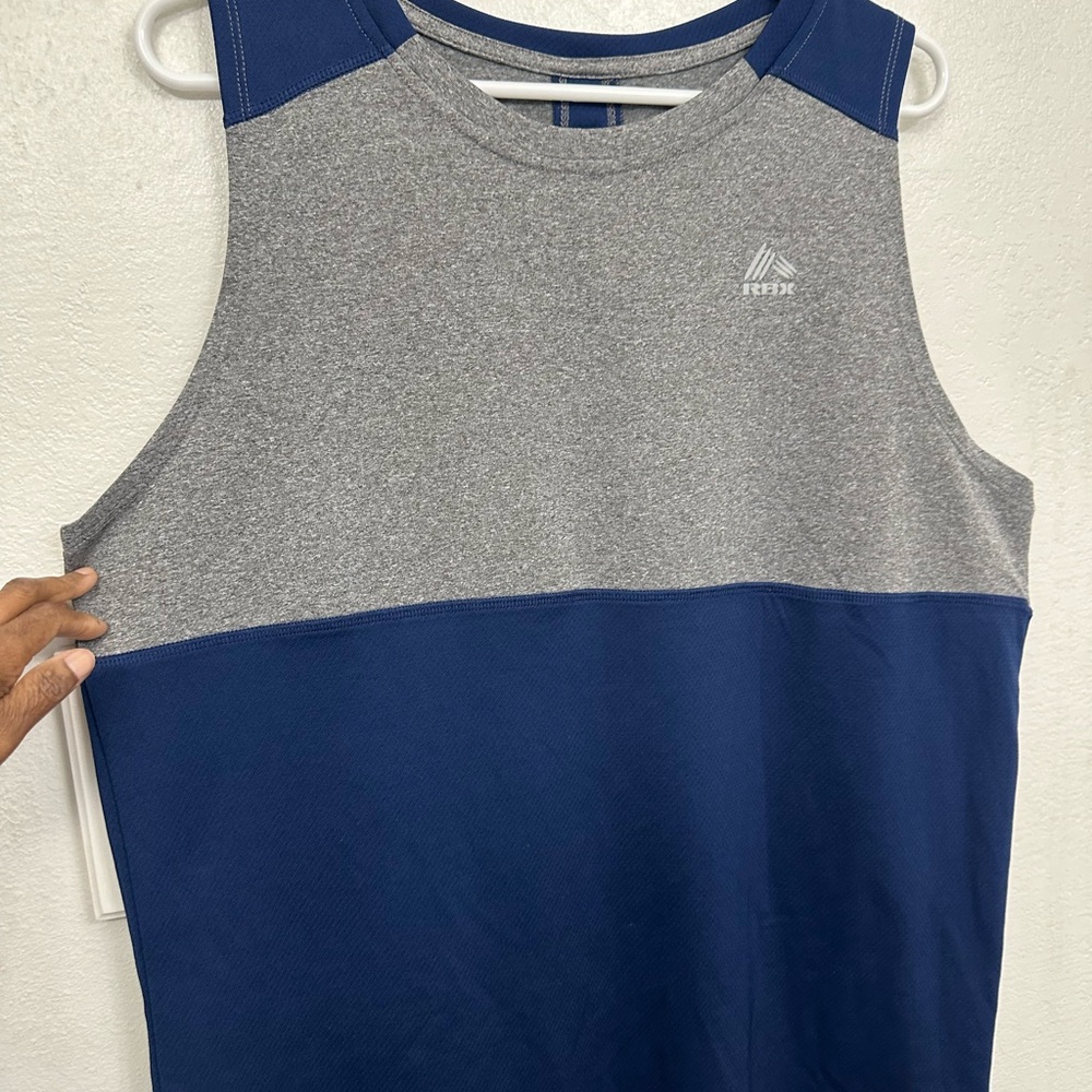 RBX Blue and Black Activewear Top-men